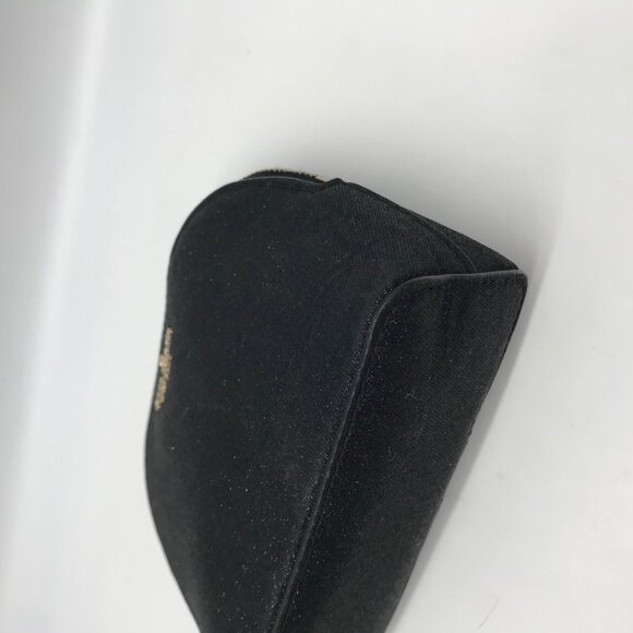 Kate Spade Black Glitter Fabric Joeley Dome Pouch - Picture 6 of 10